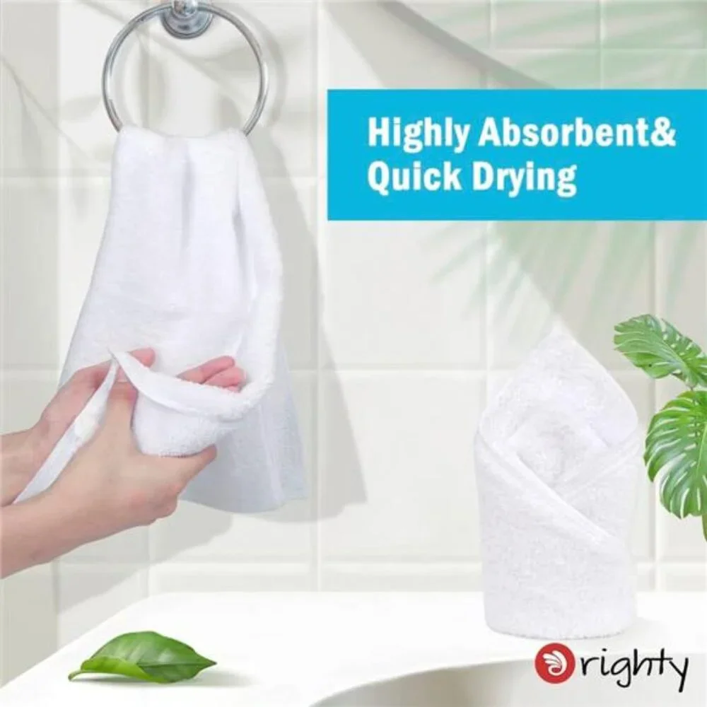 Microfiber hand towels 6 pack white quick dry absorbent gym spa yoga bathroom to